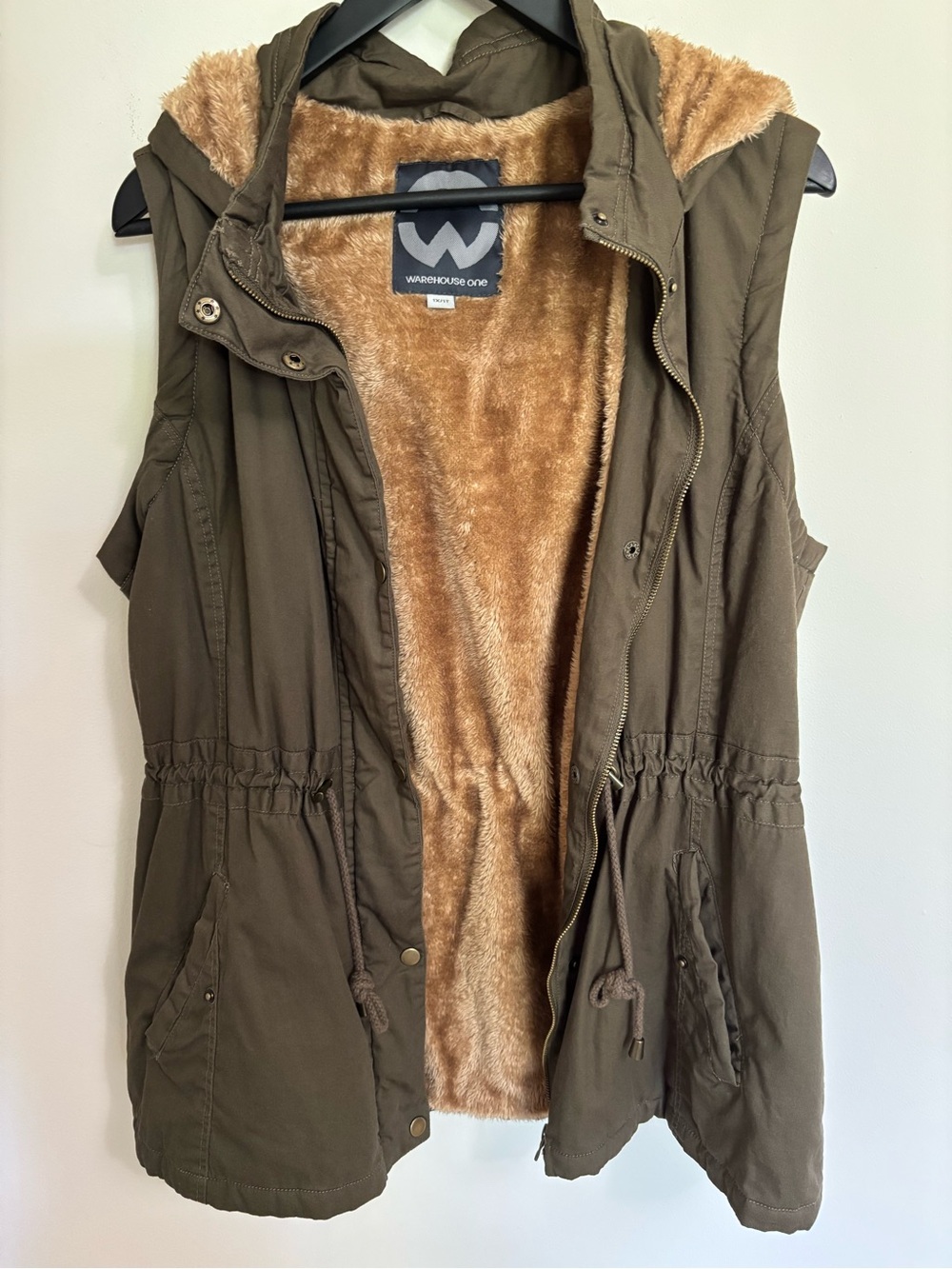 Hooded Faux-Fur Lined Vest